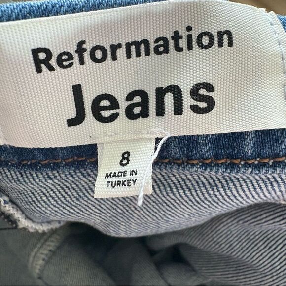 Reformation Madilyn Denim Mini Tube Top Strapless Bodycon Dress - Picture 5 of 6